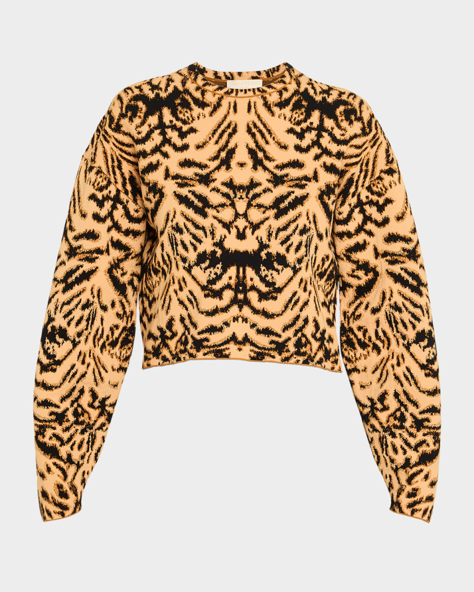 Cade Printed Jacquard Knit Pullov